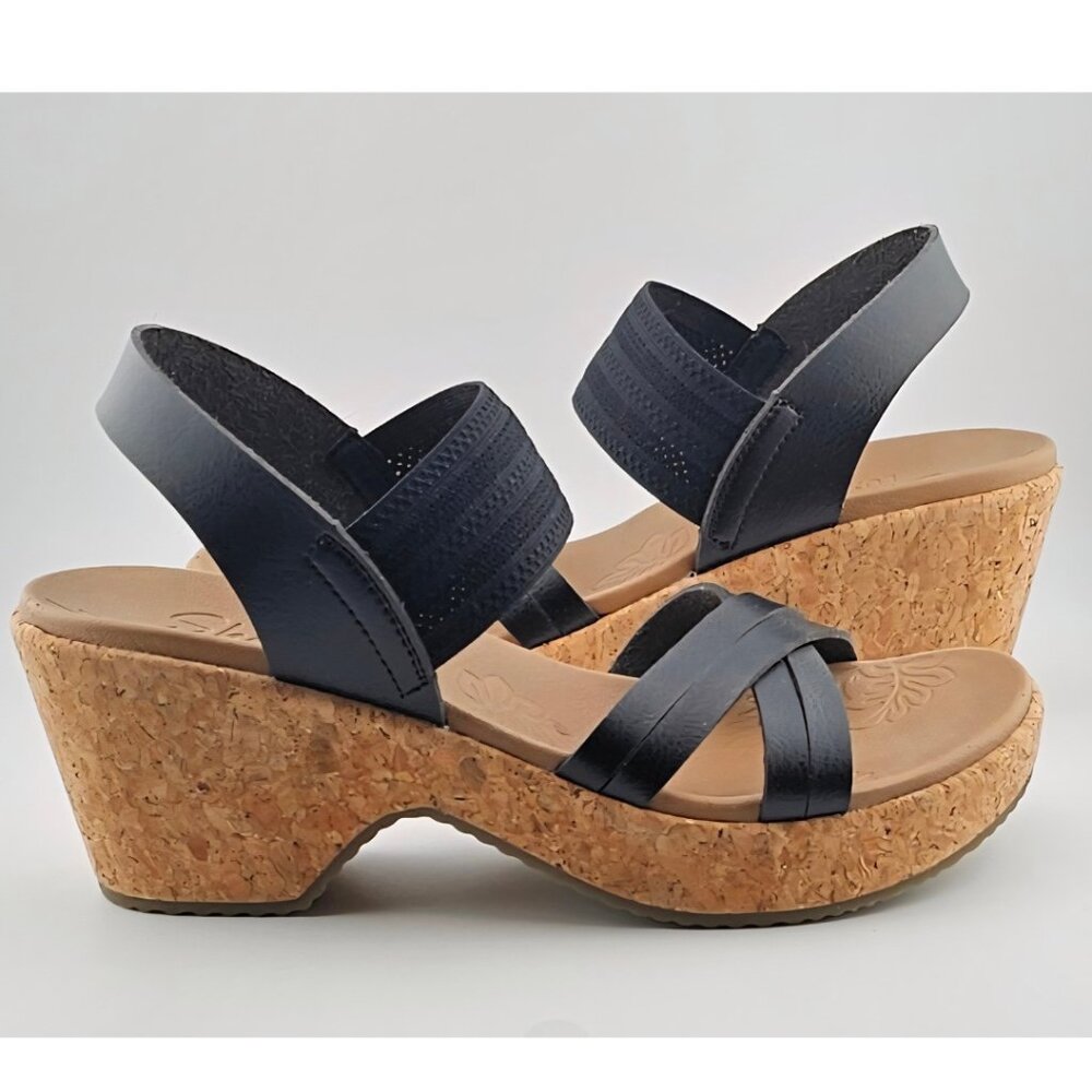 Skechers Brystol Night Skies Platform Sandals Shoes Women's 6.5 NIB